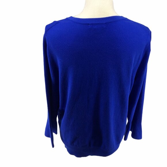 Charter Club Woman’s Modern Blue Cardigan Sweater - Picture 2 of 10